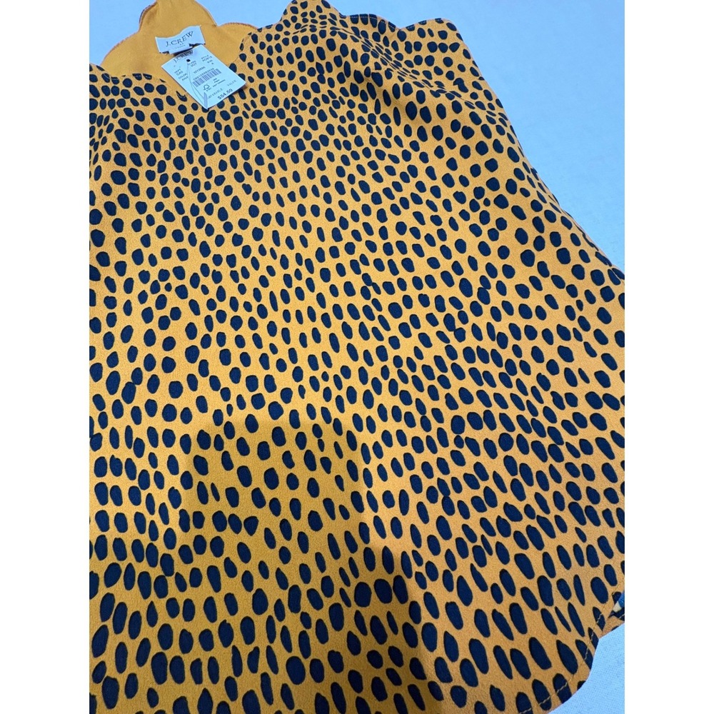 J Crew Womens Cami Tank Scalloped Hem Leopard Print Sleeveless Top Size 4 NWT - Picture 5 of 6